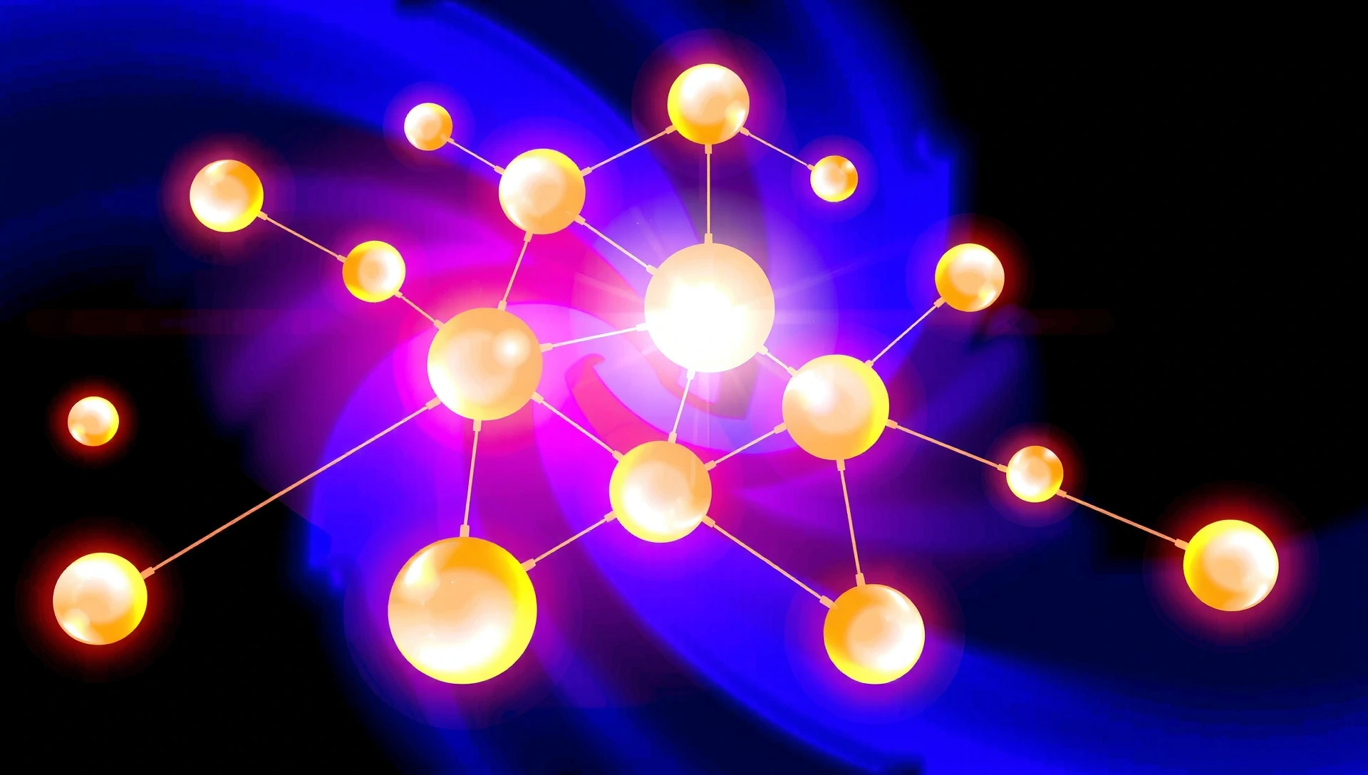 Futuristický design symbolizující marketing a technologie