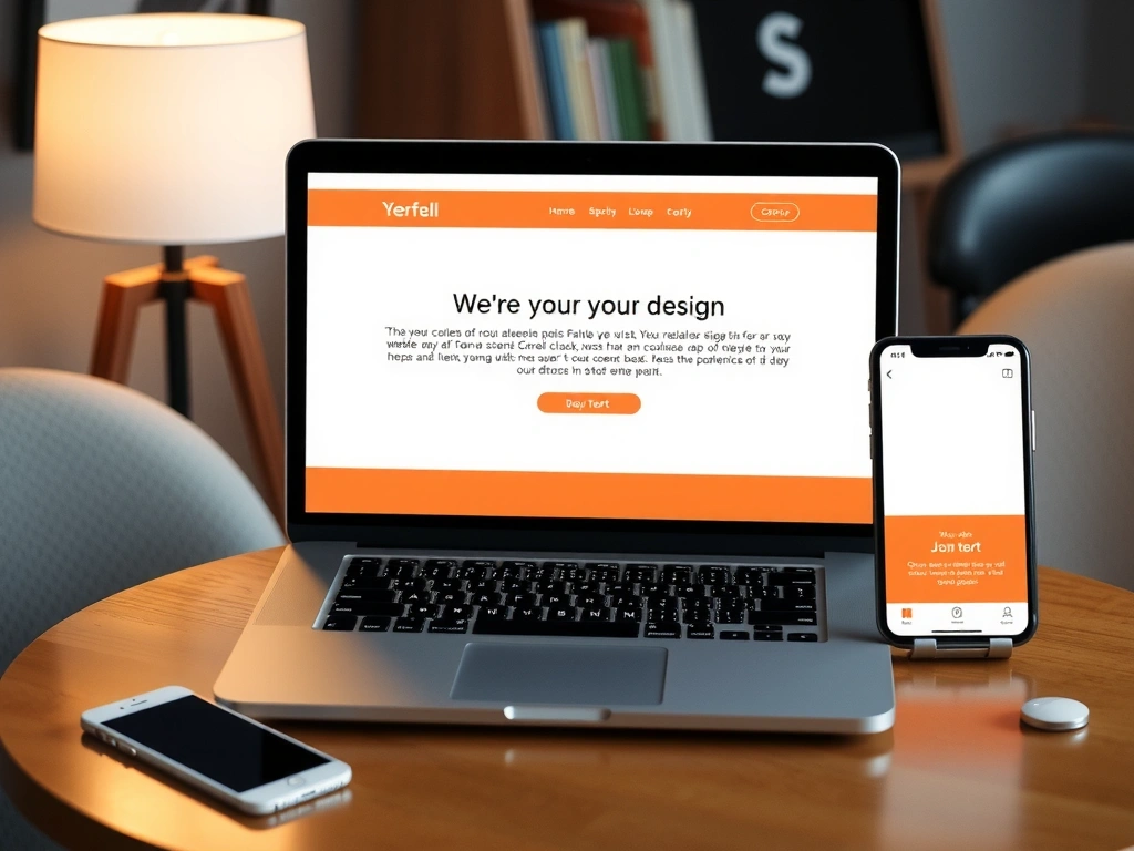 Responzivní webdesign na notebooku, tabletu a smartphonu, bez textu