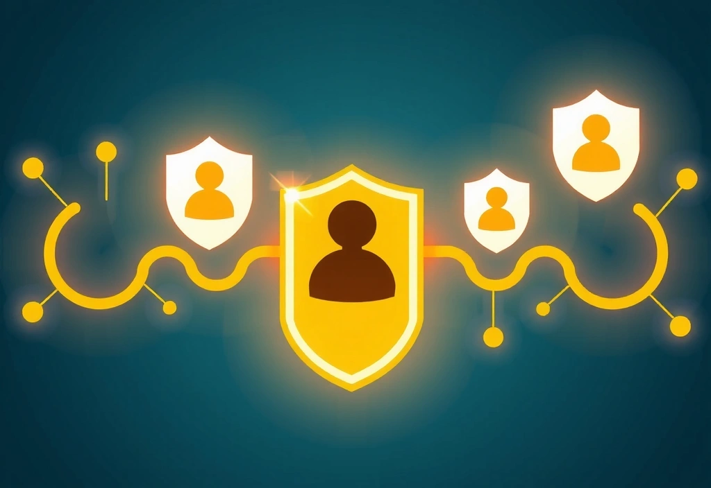 Ilustrace bezpečné online komunikace a dat